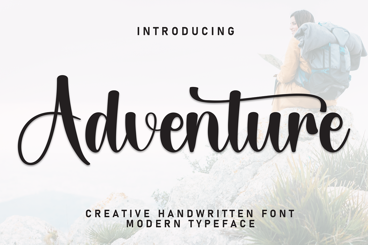 Adventure | Script Font, a Handwritten Font by Scratchones (Photo 1 of 9)