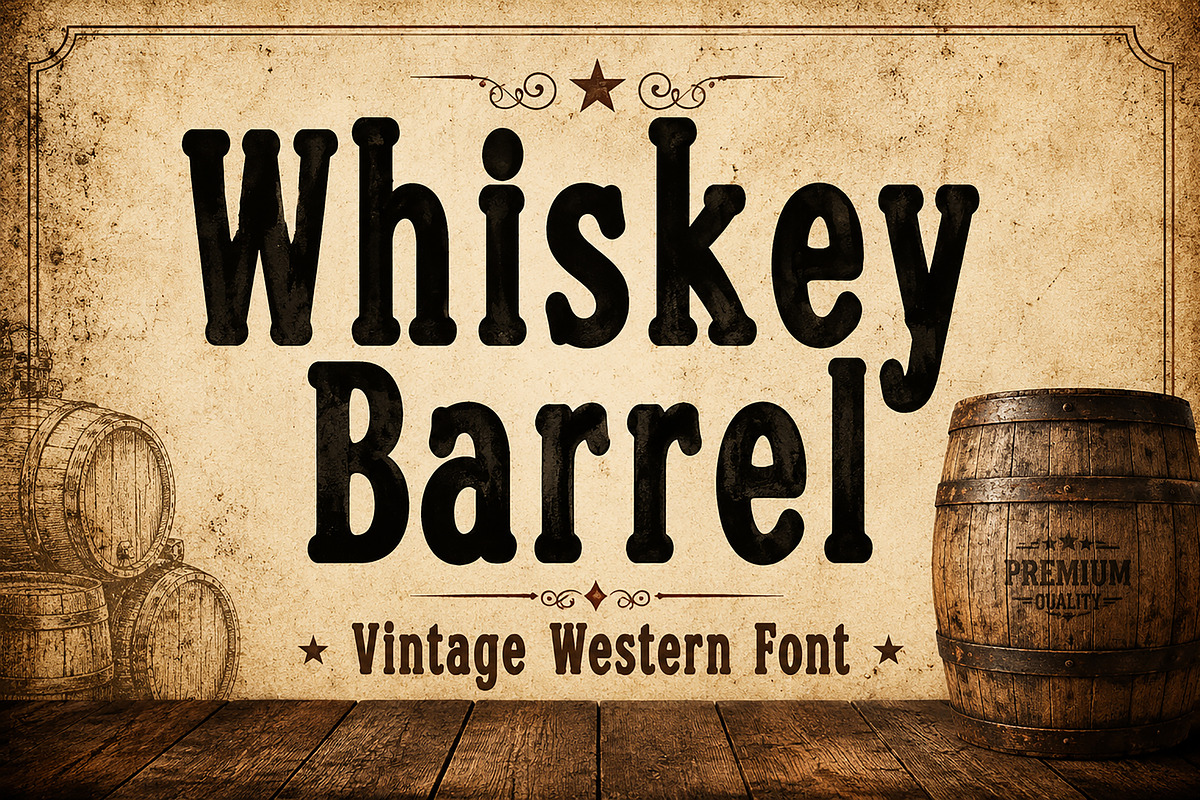 Whiskey Barrel, a Serif Font by Wow Magic (Photo 1 of 6)