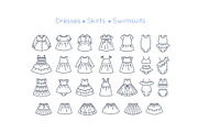 Baby Clothes Garment Thin Line Icons, an Outline Icon by Vectorikart (Thumbnail 5 of 6)