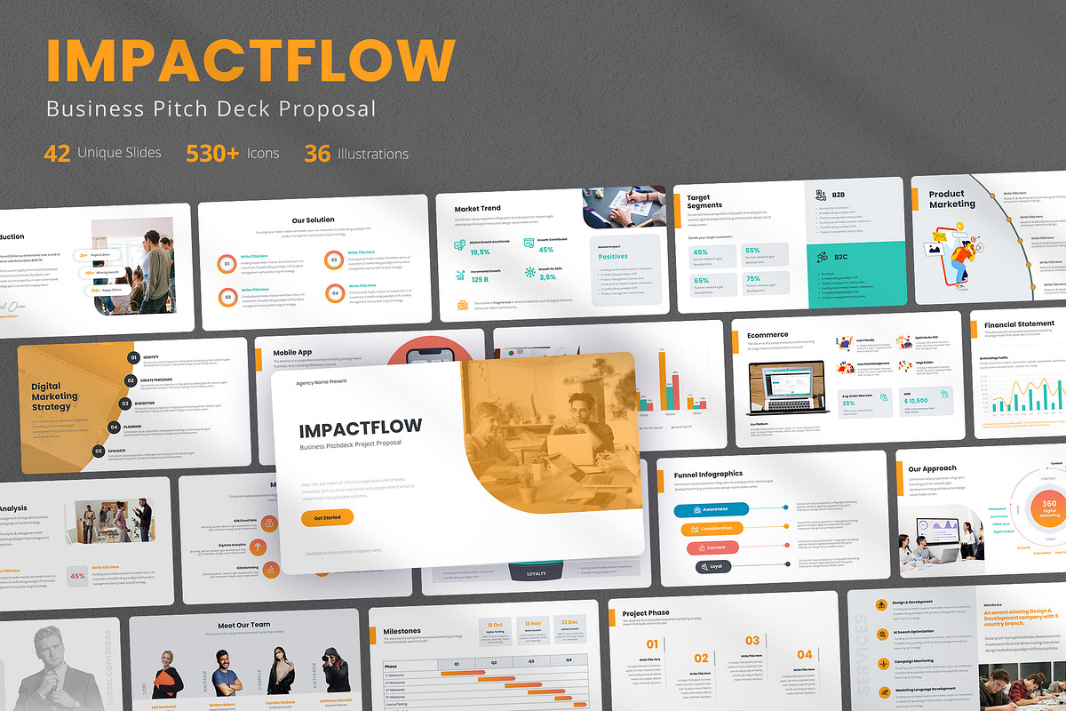 Business Pitch Deck Proposal, a Presentation Template by UX Dummy (Photo 1 of 4)