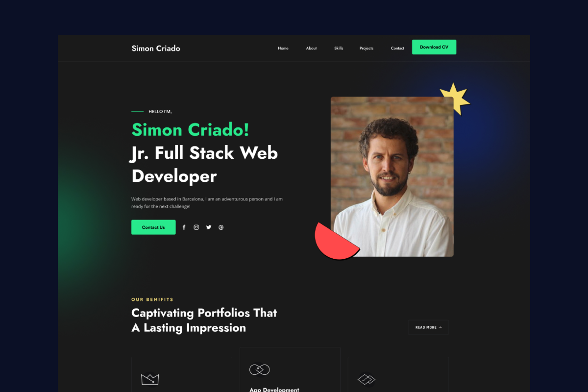 Personal Portfolio Figma UI Template, an UI Kit Template by ArtGalaxy