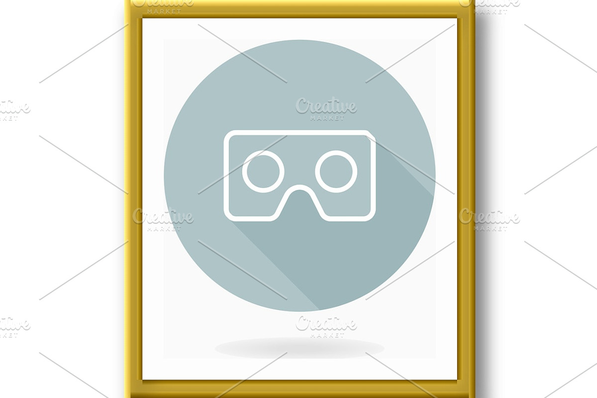 Vector Flat Icon . VR Logo, an Outline Icon by FineArtStudio (Photo 2 of 3)