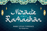 Miracle Ramadhan - Arabic Style Font, a Handwritten Font by Alpaprana (Thumbnail 1 of 7)