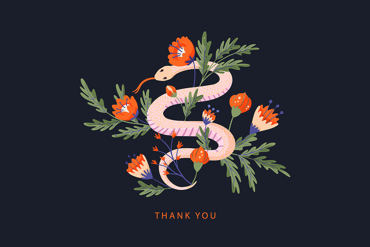 Snake Illustration & pattern bundle, an Animal Illustration by Red Ink (Photo 9 of 9)