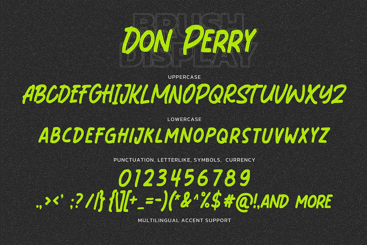 Don Perry - Brush Display Font, a Font by Gassstype (Photo 7 of 7)