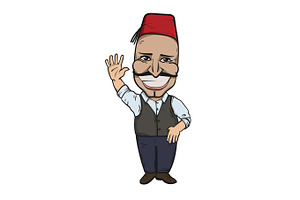 Turkish man waving hello