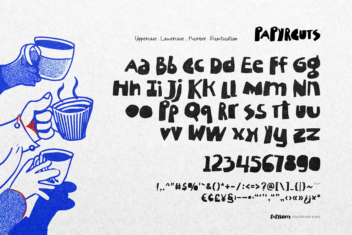 Papyrcuts - Poster Art Font, a Handwritten Font by ikiiko (Photo 6 of 7)