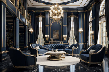 Luxurious Living villa interior room, an Architecture Photo by Ylivdesign