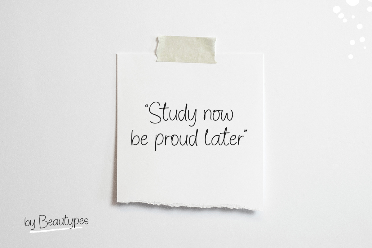 Coreet Quotes | a handwritten font, a Handwritten Font by Beautypes (Photo 6 of 8)
