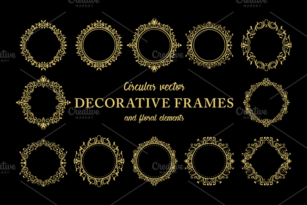 Floral Decorative Ornate Frames, an Object Graphic by vectalex (Photo 1 of 3)