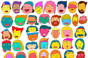 100 Cartoon Head Sticker, an Illustration by singpentinkhappy (Thumbnail 7 of 9)