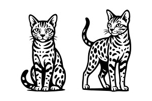 Serengeti cats. Pet., an Animal Illustration by yod67