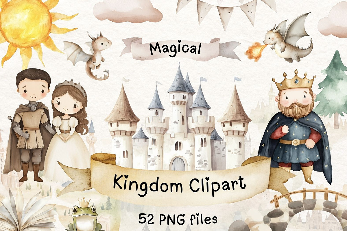 Magical Kingdom Clipart, a Person Illustration by PassionPNGcreation (Photo 1 of 12)