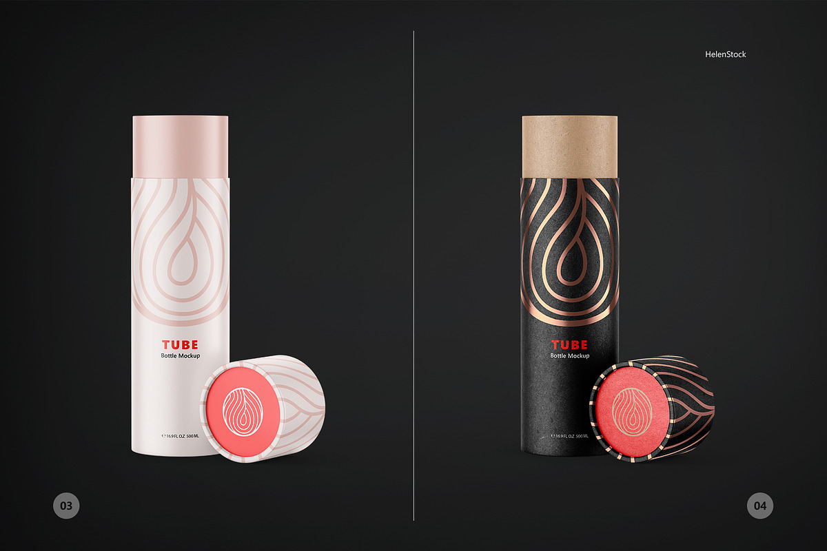 Thermos Bottle with Tube Mockup Set, a Packaging Mockup by HelenStock (Photo 11 of 20)