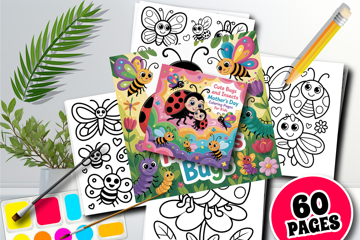 Cute Bugs and Insects Mother's Day, a Seasonal Illustration by Design Zone (Photo 1 of 5)