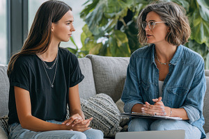 Woman receiving therapy from therapi, a Photo by Pixeness Studio