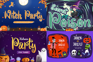 Spooky Bundle 17 Halloween Fonts