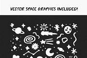 Outer Space Font + Graphic Kit, a Font by Forth and Wild (Thumbnail 3 of 8)
