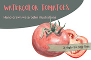 3 watercolor tomatoes, a Graphic by MumAndMe (Thumbnail 1 of 2)
