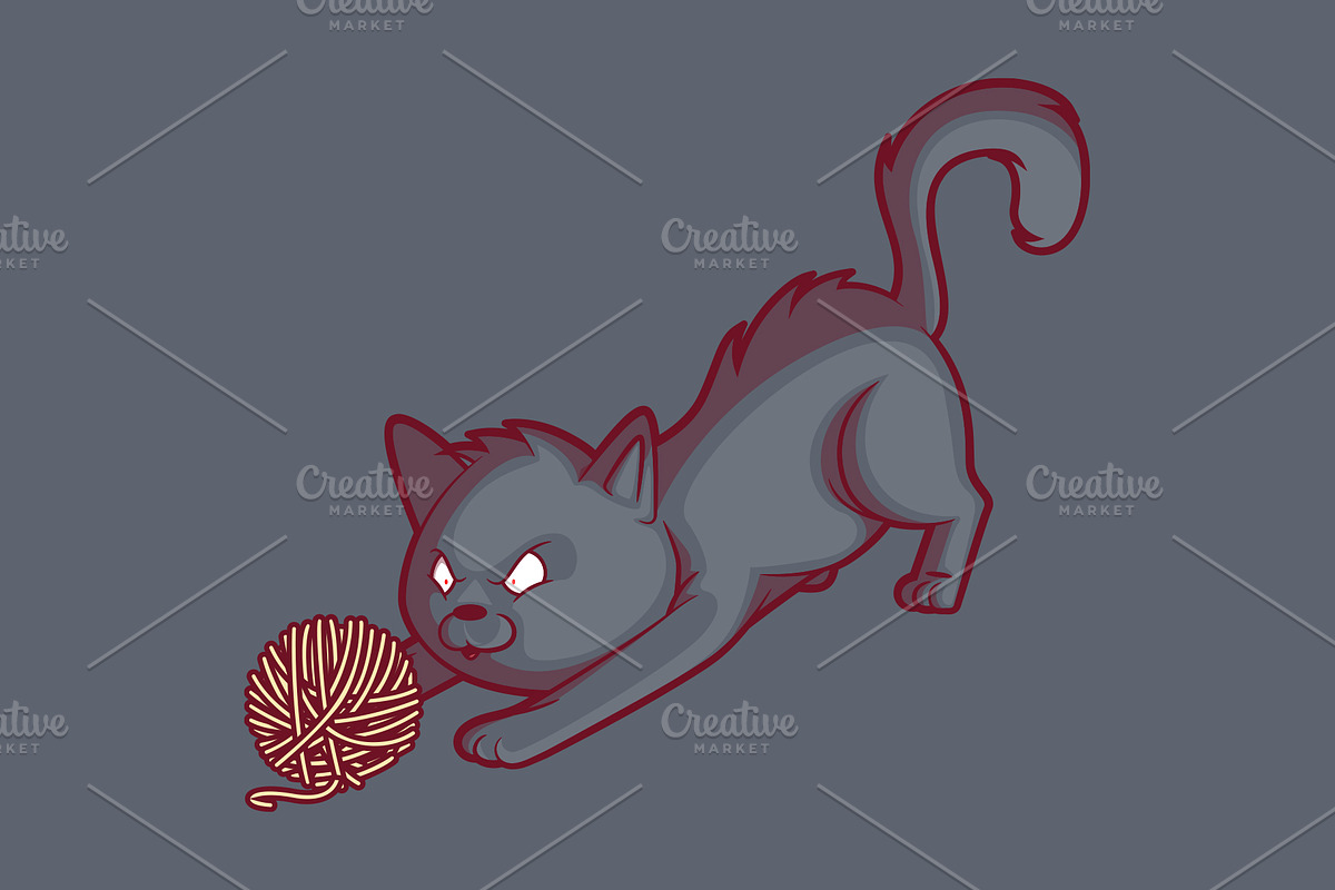 Black Cat!, an Animal Illustration by pedrors
