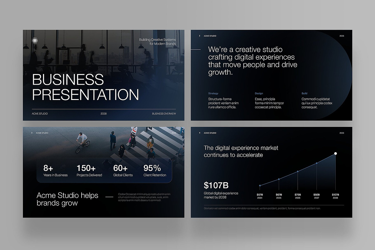 Black / Dark Presentation Template, a Presentation Template by BrandPacks (Photo 2 of 7)