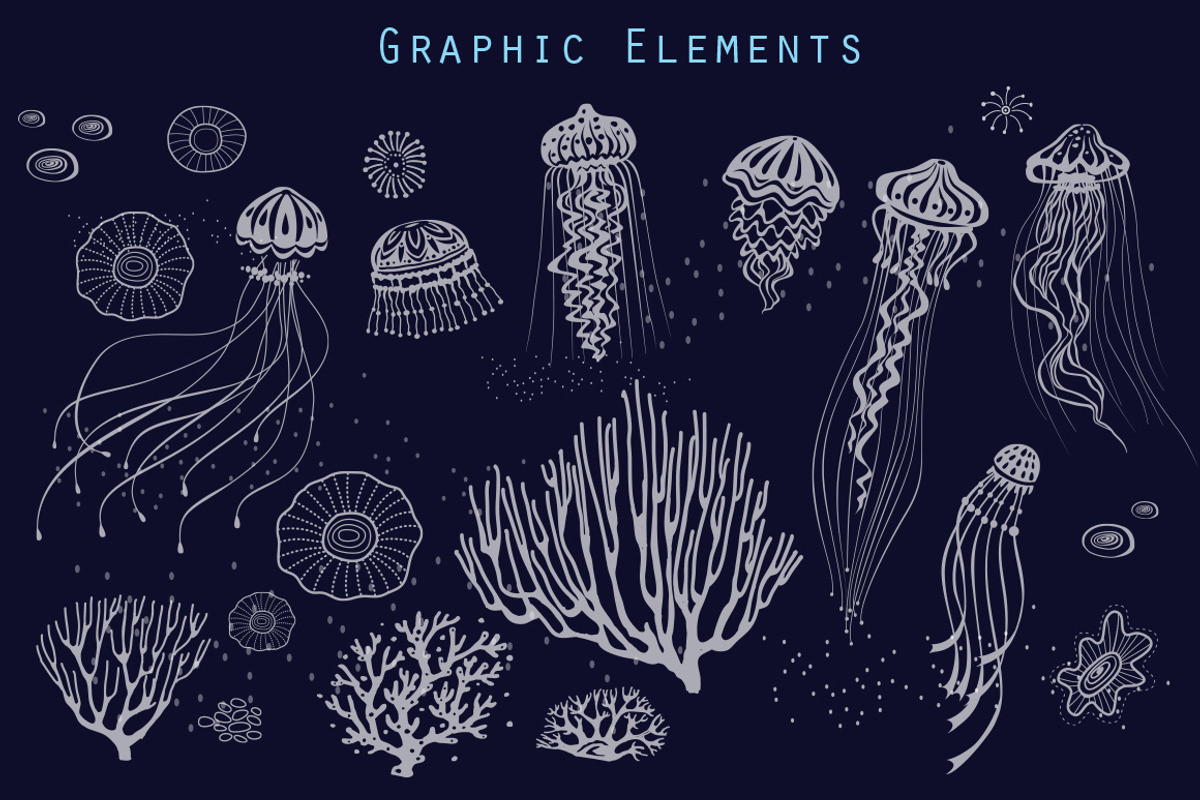 Underwater Jellyfish, an Illustration by ViktoriaARTprint (Photo 8 of 9)