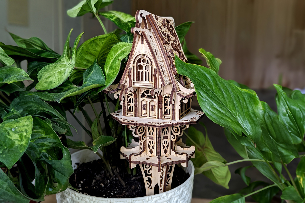 Garden Elf House - Laser Cut Design, an Object Graphic by VectorPainter (Photo 7 of 16)