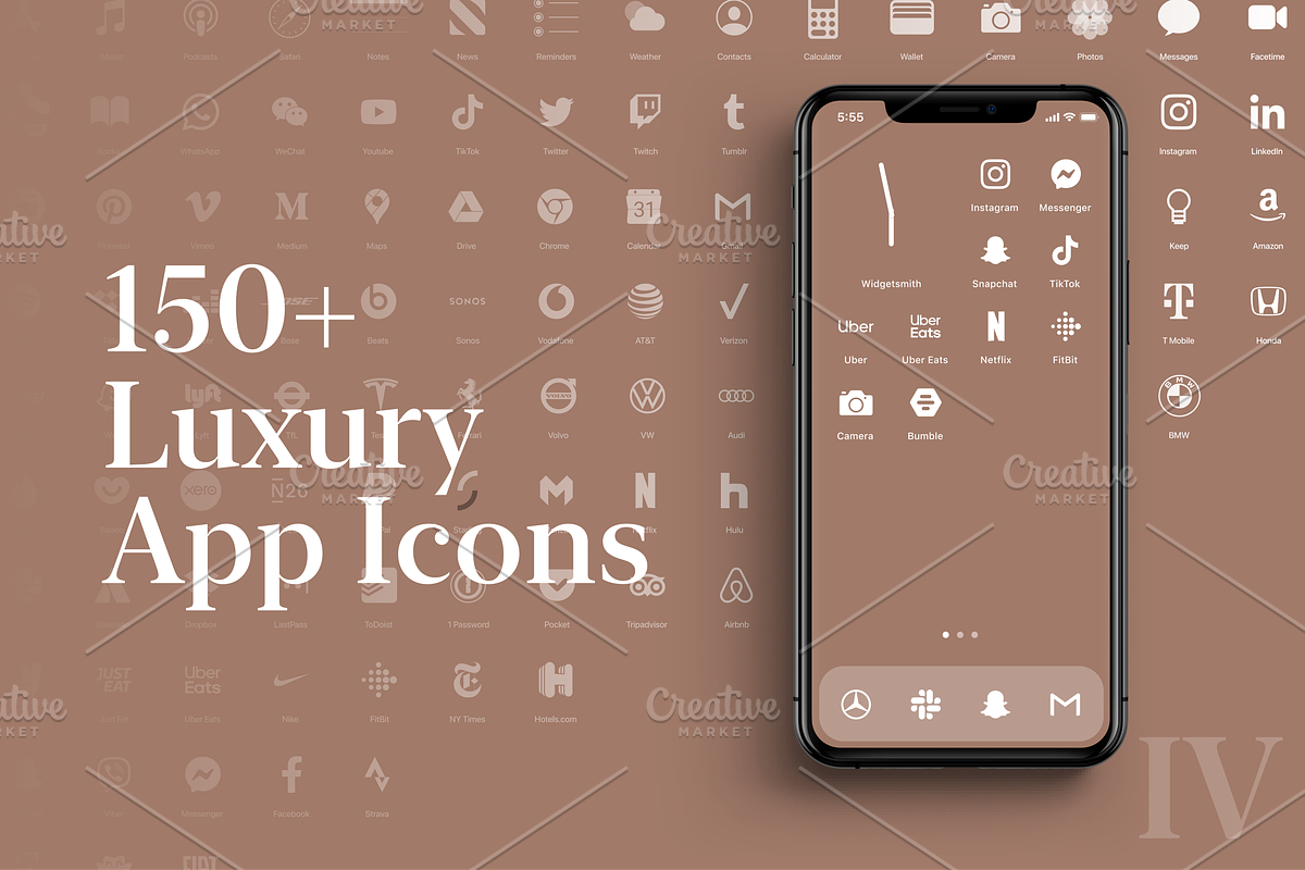 iOS 14 Luxury iPhone App Icons • IV, an Icon by Homescreen Pro (Photo 1 of 6)
