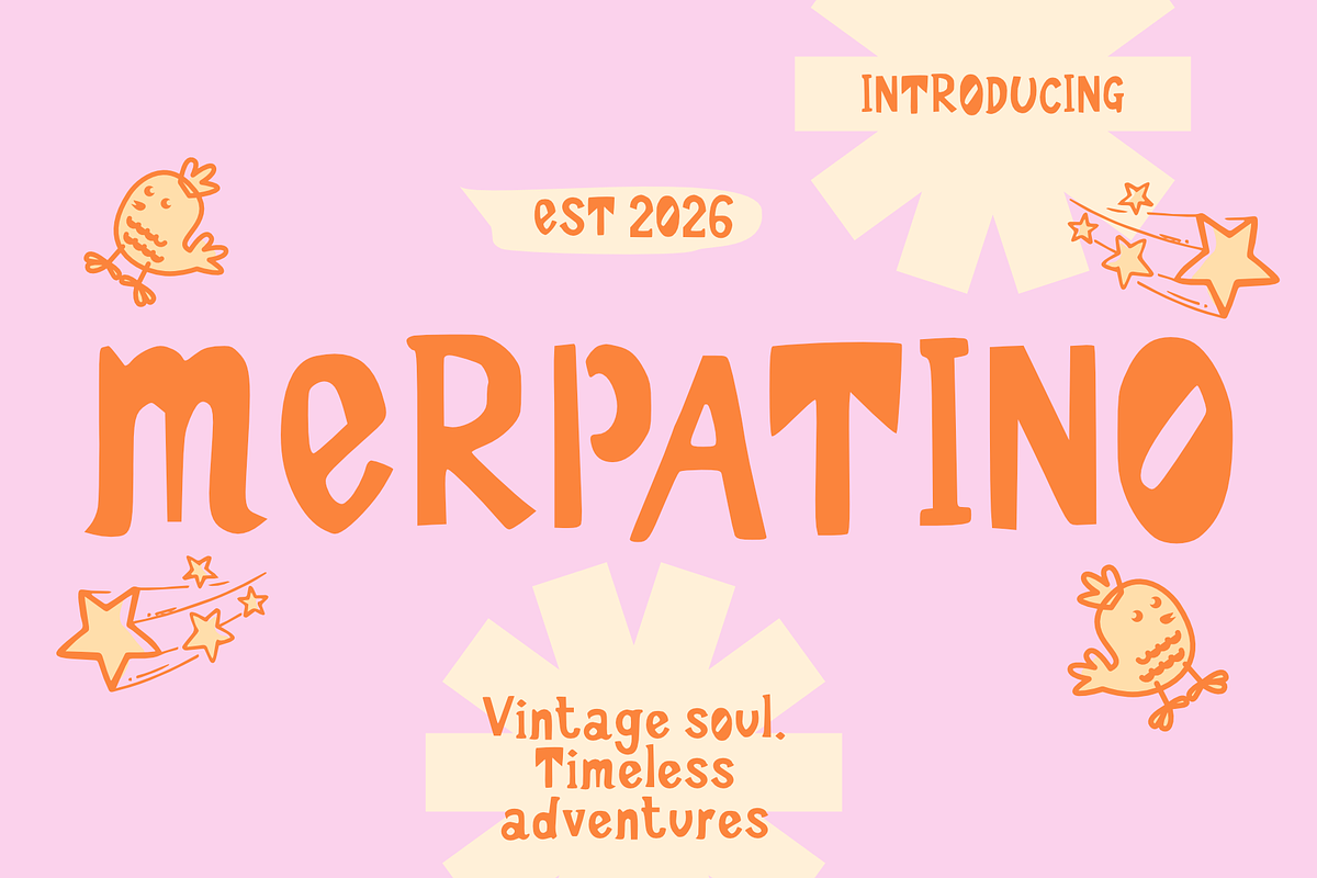 Merpatino Vintage Display Font, a Handwritten Font by mesuka (Photo 1 of 5)
