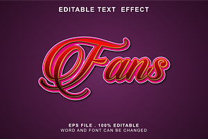 Fans Text Effect Editable