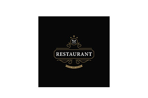 Luxury and vintage restaurant logo o, a Branding & Logo Template by LOGOCREATIVE