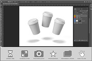 Paper Coffee Cups PSD, a Cups & Container Mockup by Bruno's Shop (Thumbnail 2 of 3)