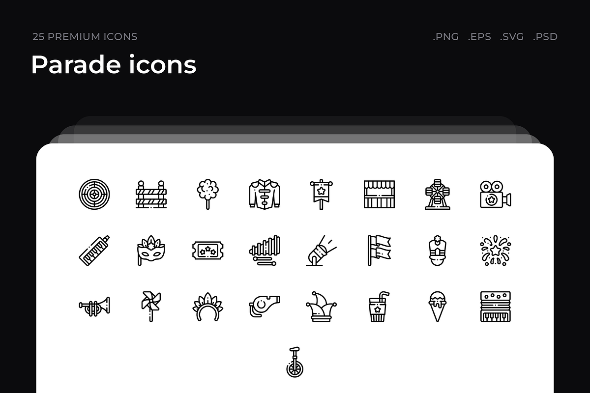 Parade icons, an Outline Icon by Wencory (Photo 1 of 2)