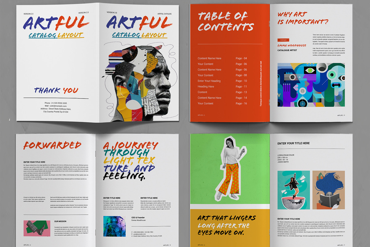 Creative Art Catalog Layout, a Brochure Template by ContestDesign (Photo 2 of 3)