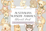 Australian Animal Nursery Clipart, an Animal Illustration by Pawcasso's Portraits (Thumbnail 1 of 6)