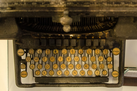 Old typewriter stock picture