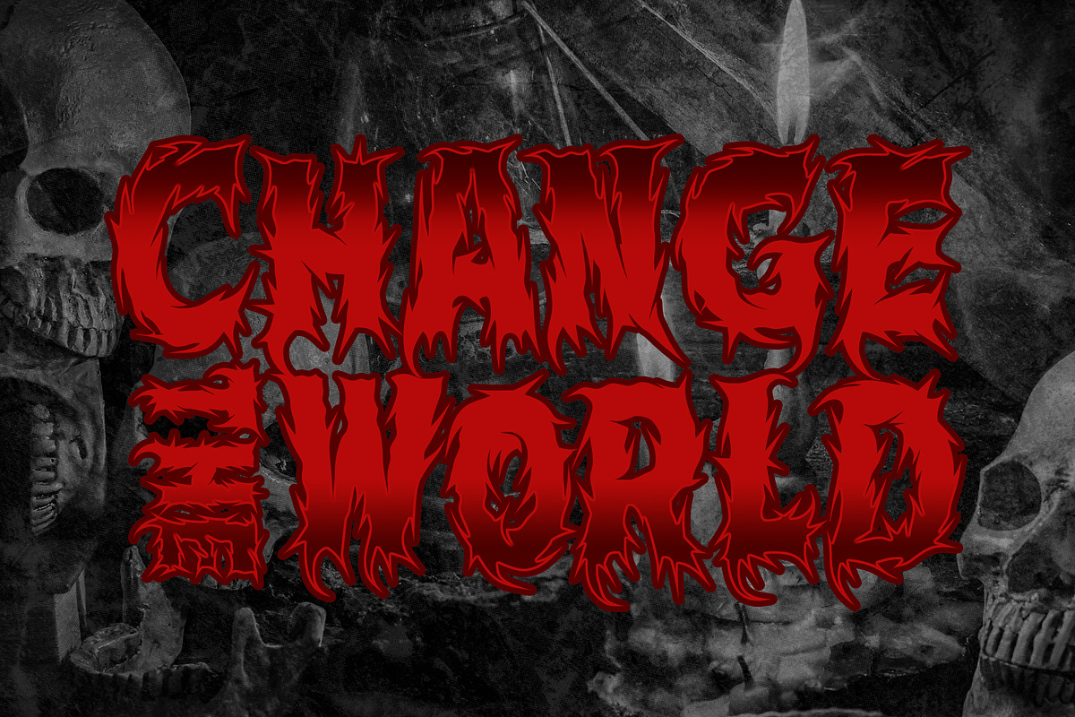 Sinners Domination Metal Horror Font, a Blackletter Font by dansdesign (Photo 5 of 7)
