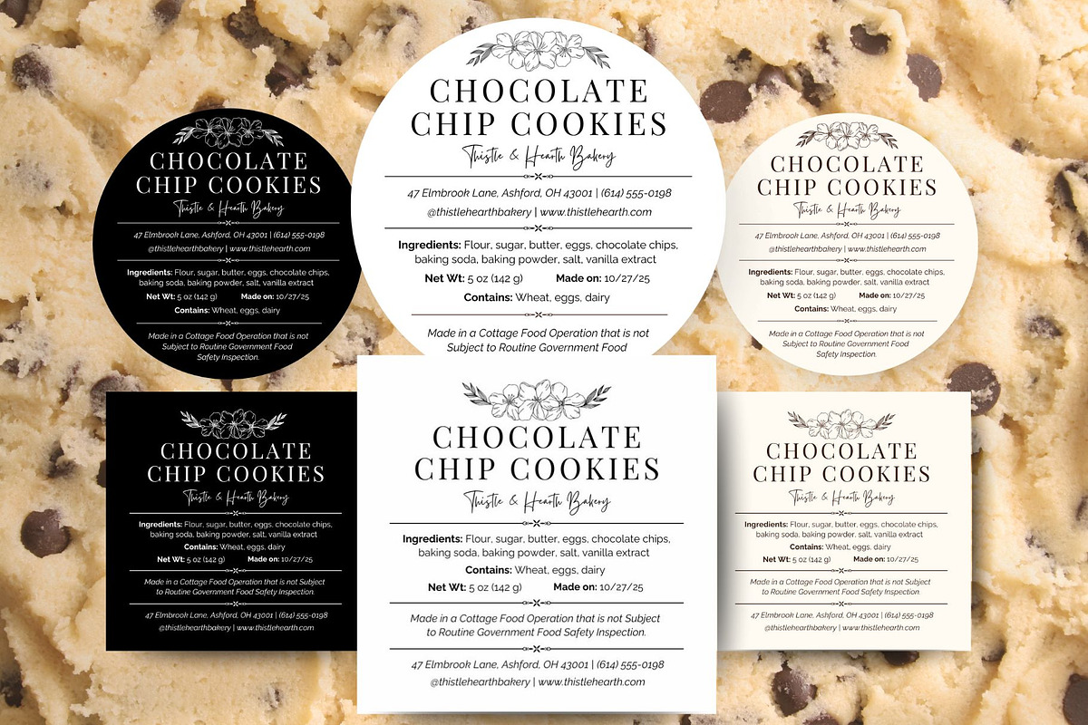 Cottage Food Label Template, a Stationery Template by Anna Design Studio (Photo 1 of 11)