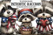 Patriotic Raccoon PNG Clipart, an Animal Illustration by Designking (Thumbnail 1 of 5)