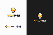 Set of Puzzle Idea Bulb Logo concept, a Branding & Logo Template by Lucky Creative (Thumbnail 5 of 5)