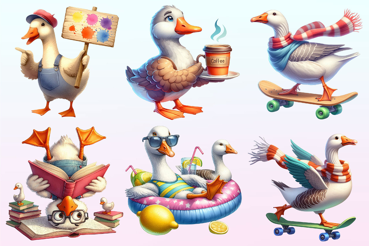 Silly Goose Sublimation Clipart, a Graphic by CitraGraphics (Photo 3 of 4)