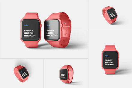 Smart Watch Mockups, a Wearable Device Mockup by artimasa