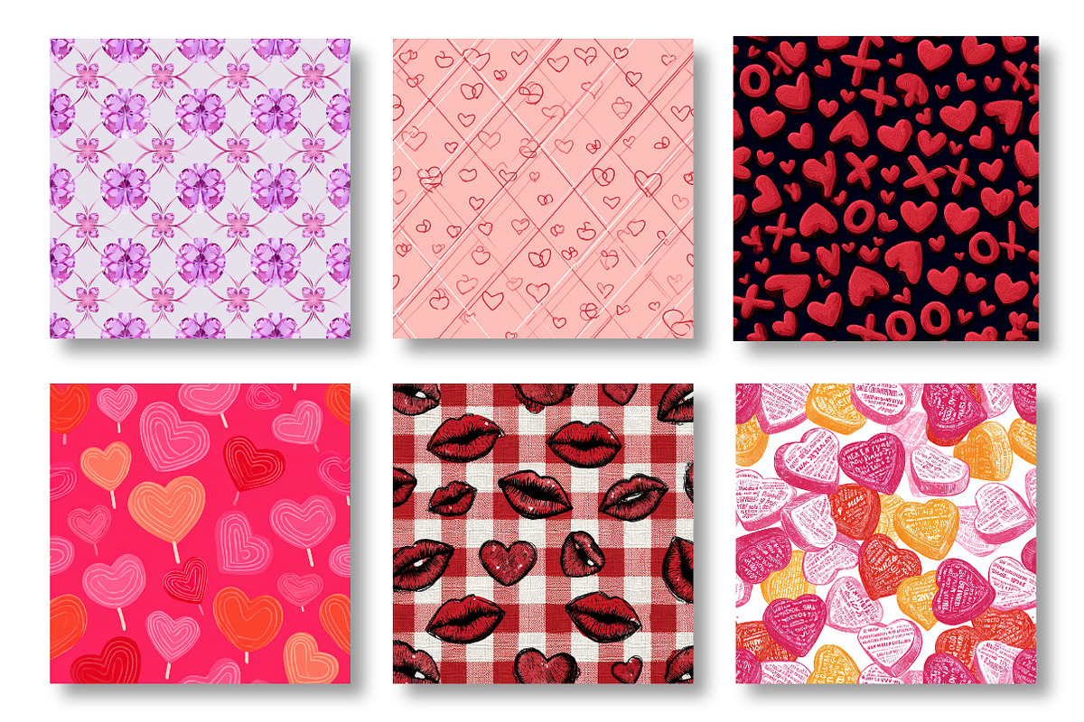 Love Valentine's Day Digital Papers, a Pattern Graphic by Canvas Craft (Photo 2 of 4)