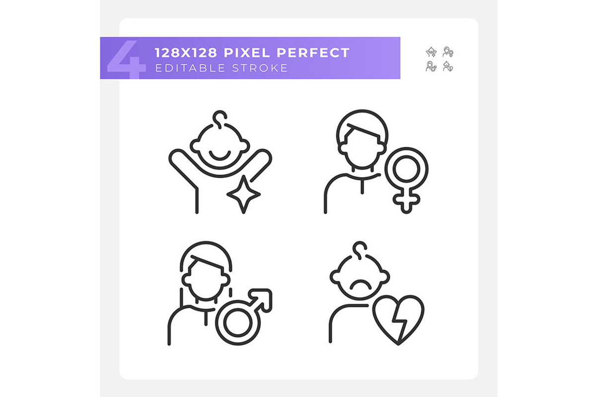 People pixel perfect linear icons, an Icon by IMG Visuals