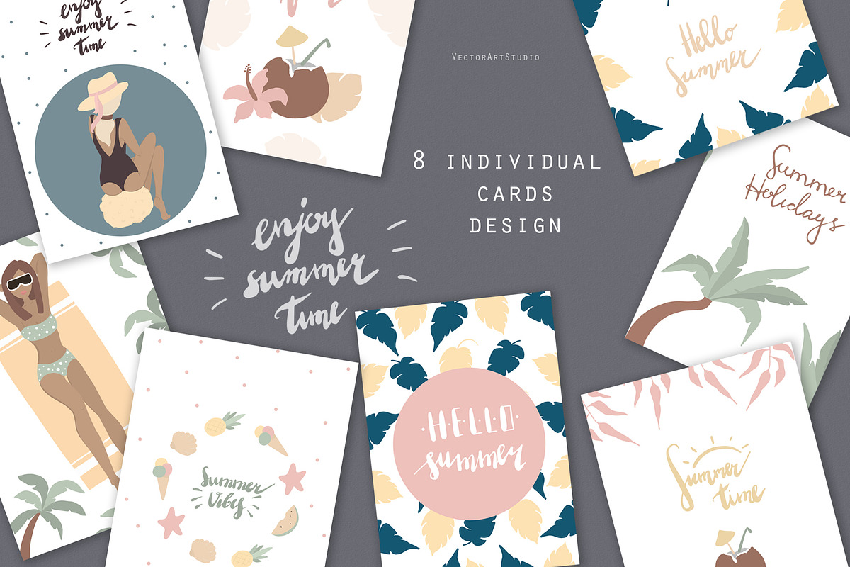 Summer time! Vector, patterns, Cards, an Illustration by SketchCliparts (Photo 4 of 7)