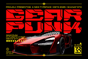 Gearpunk Futuristic Cyberpunk Mecha, a Font by PutraCetol Studio (Thumbnail 1 of 5)