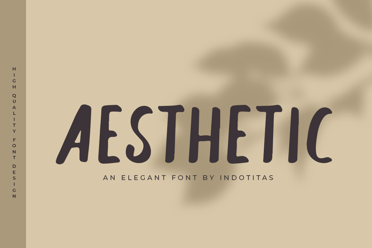 Aesthetic Font, a Sans Serif Font by Indotitas (Photo 1 of 5)