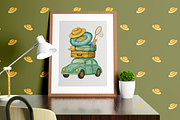 Packed for Summer Watercolor Set, a Pattern Graphic by Aurella Art (Thumbnail 5 of 10)