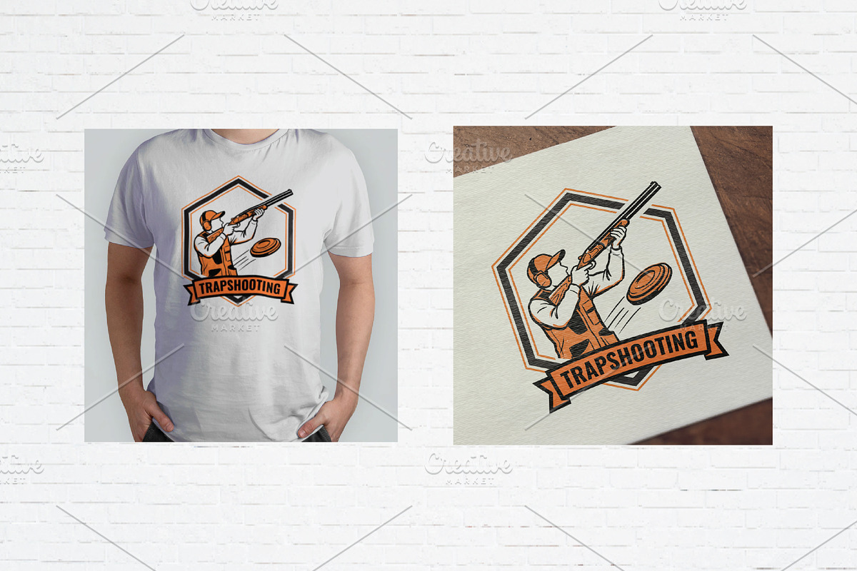 Trapshooting Clipart Badge Logo, a Sport Illustration by Guavanaboy (Photo 3 of 3)
