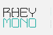 MBF Rhey Mono - Sci-fi Monospace, a Sans Serif Font by MoonBandit (Thumbnail 1 of 7)